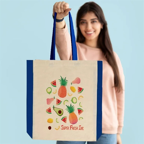 Side Color 6oz Cotton Tote Bag