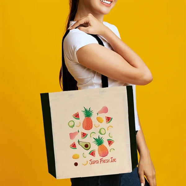 Side Color 6oz Cotton Tote Bag
