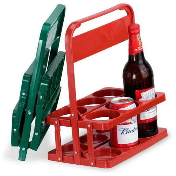 6-Pack Foldable Plastic Bottle Caddy