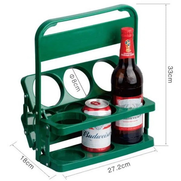 6-Pack Foldable Plastic Bottle Caddy