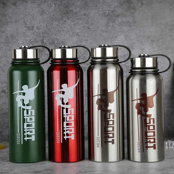 34 oz. BPA free Stainless Steel Canteen Sports Water Bottles