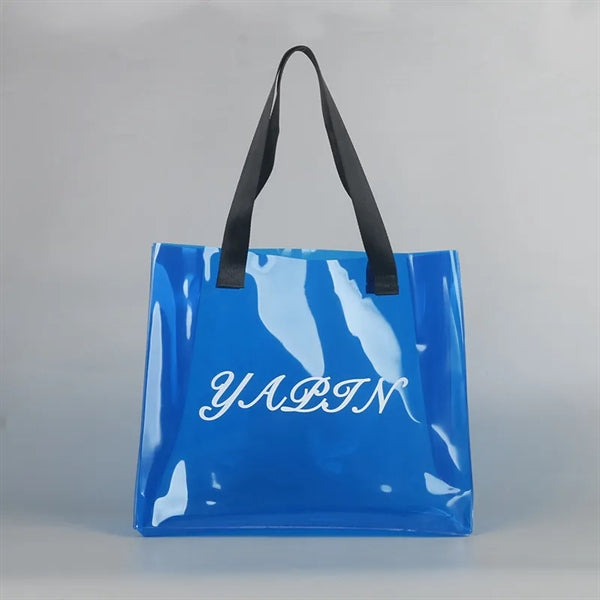 Large Capacity PVC Beach Bags with Woven Tote