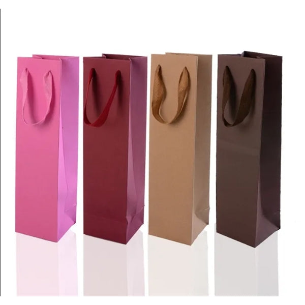 Kraft Paper Wine Tote Gift Bag
