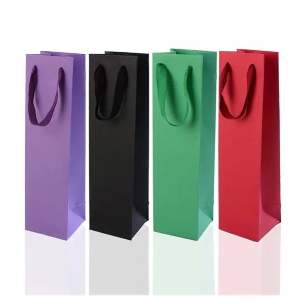 Kraft Paper Wine Tote Gift Bag