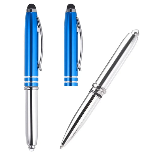 3 in 1 Metal Pen with Stylus and LED Flashlight