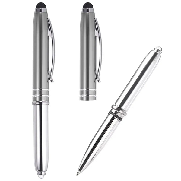 3 in 1 Metal Pen with Stylus and LED Flashlight