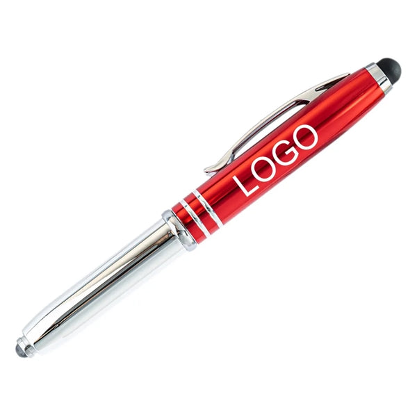 3 in 1 Metal Pen with Stylus and LED Flashlight