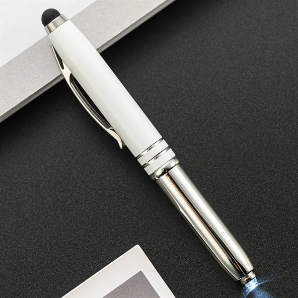 3 in 1 Metal Pen with Stylus and LED Flashlight