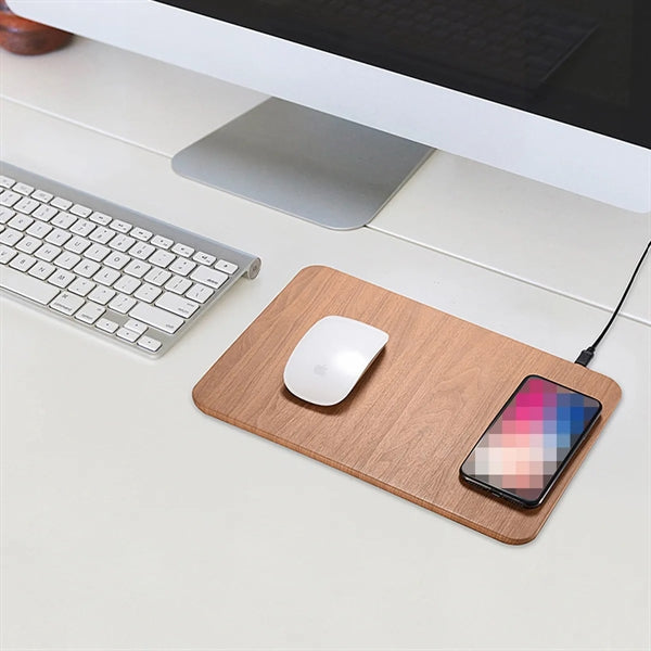 Wooden Qi Wireless Chargers Mouse Pad