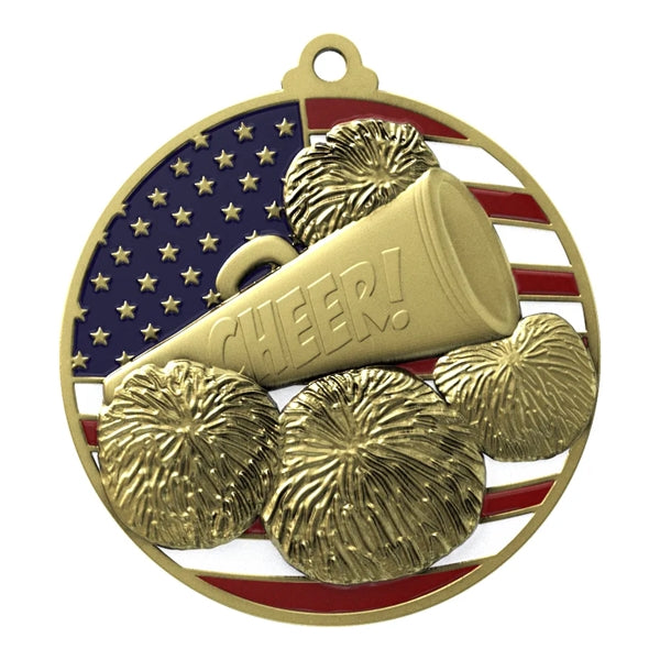 2 3/4" Cheer Patriotic Medal