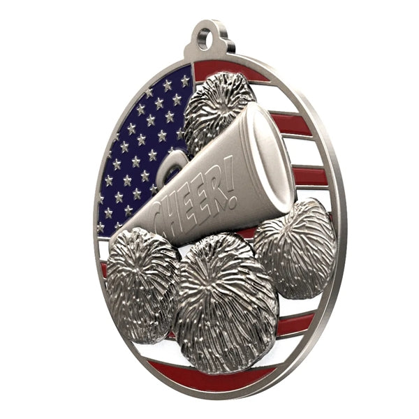 2 3/4" Cheer Patriotic Medal