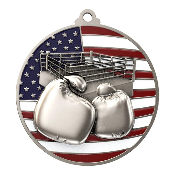 2 3/4" Boxing Patriotic Medal