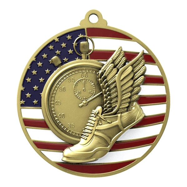2 3/4" Track Patriotic Medal