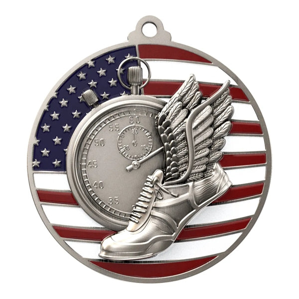 2 3/4" Track Patriotic Medal