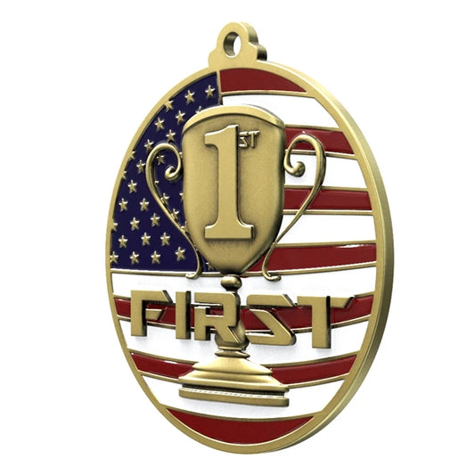 2 3/4" 1st Place Patriotic Medal