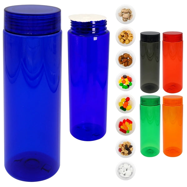 Clear View 24 Oz. Colorful Snack Bottle