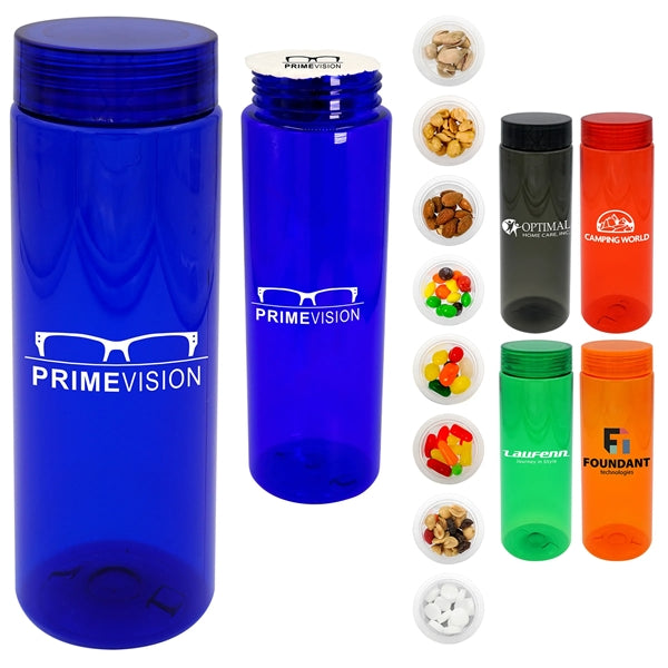 Clear View 24 Oz. Colorful Snack Bottle