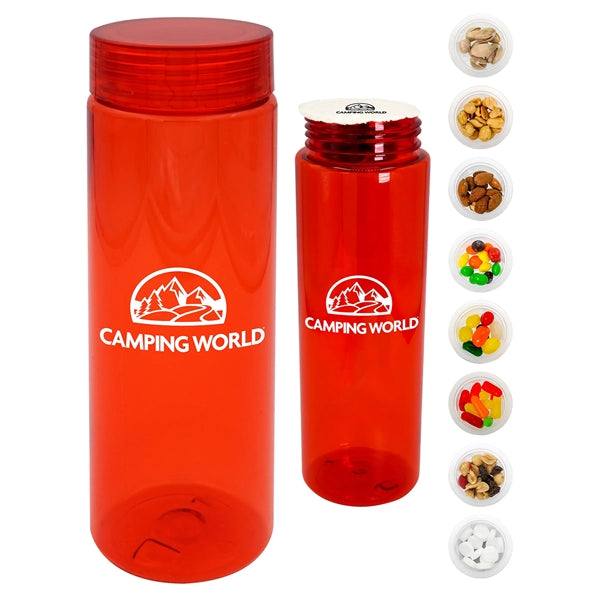 Clear View 24 Oz. Colorful Snack Bottle