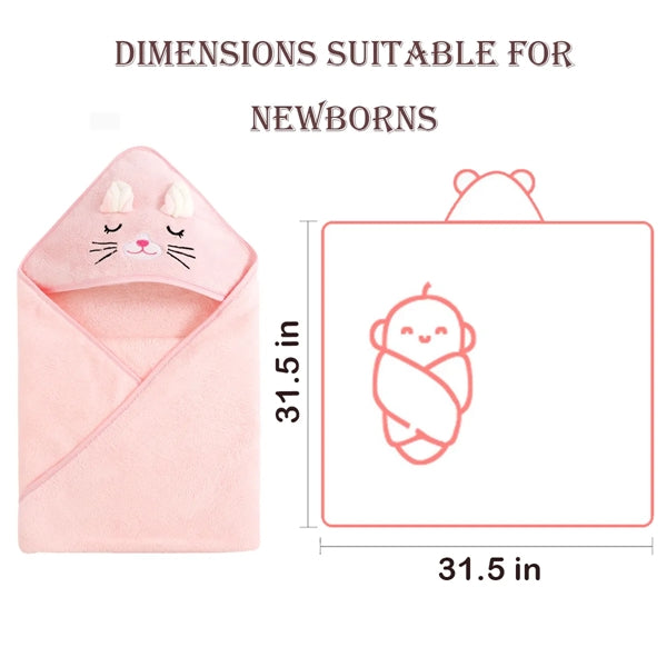 Baby Hugging Quilt Coral Fleece Hooded Bath Towel