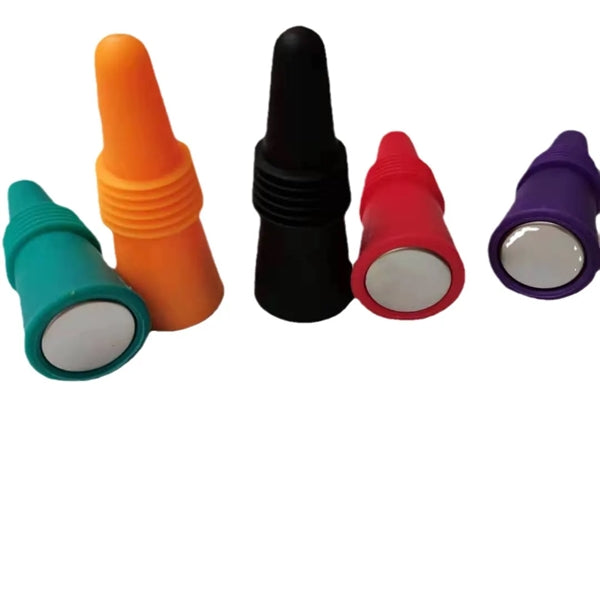 Wine and Beverage Bottle Stoppers with Grip Top