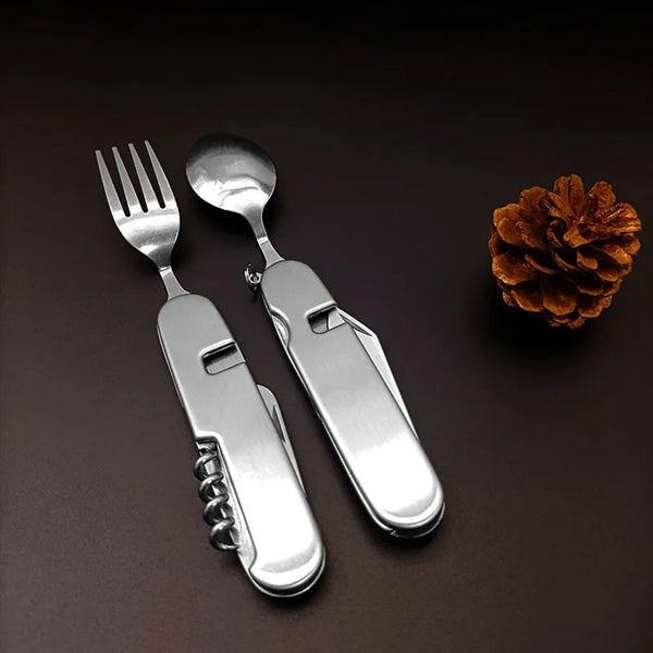 Portable Detachable 6-in-1 Folding Tableware