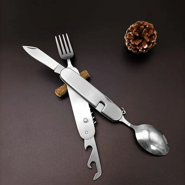 Portable Detachable 6-in-1 Folding Tableware