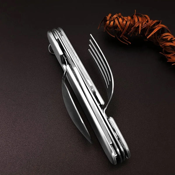 Portable Detachable 6-in-1 Folding Tableware