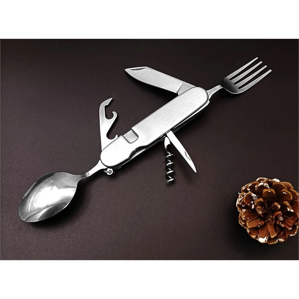 Portable Detachable 6-in-1 Folding Tableware