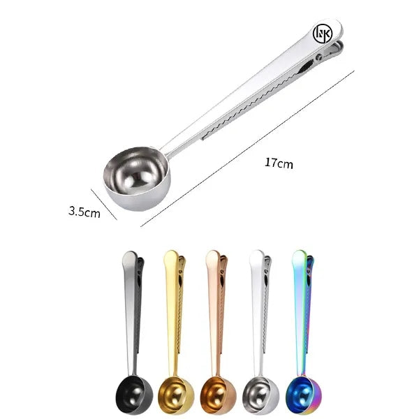 Measuring Coffee Scoop and Bag Clip