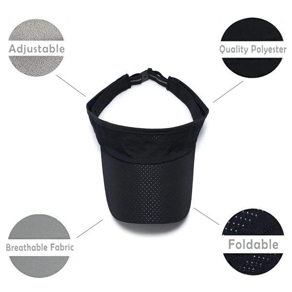 Ultralight Quick Dry Sun Visor Hat Adjustable Golf Cap