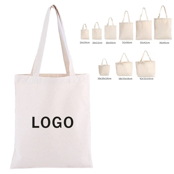 Natural Canvas Tote Tear-Resistant (13.8" x 15.7")
