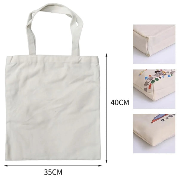 Natural Canvas Tote Tear-Resistant (13.8" x 15.7")