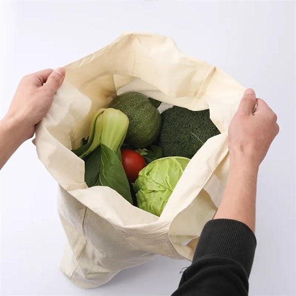 Folding Cotton Canvas Large-Capacity Supermarket Handbag