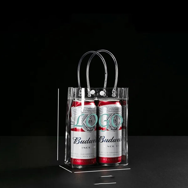 Large Clear Plastic Tote Bag with Handles for Work Sports