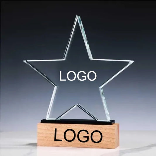 Star Wooden Crystal Awards