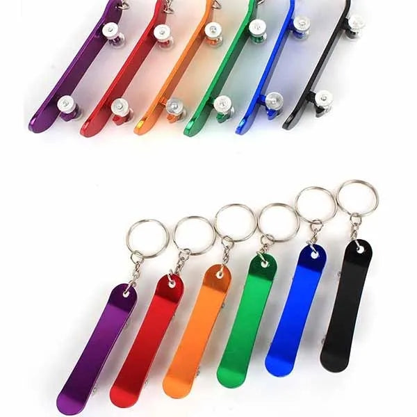 Mini Skateboard Key Chain Cute Car Keyring Bottle Opener