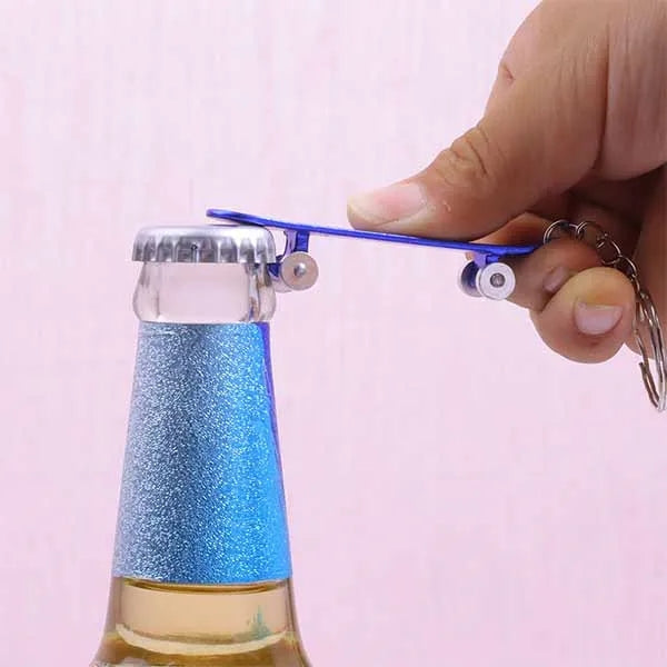 Mini Skateboard Key Chain Cute Car Keyring Bottle Opener