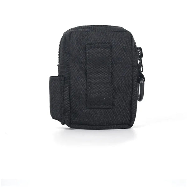 Compact Zippered Nylon Waist Storage Pouch