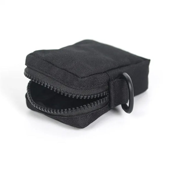 Compact Zippered Nylon Waist Storage Pouch