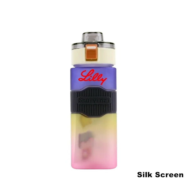 18/24/30 oz Sports Square Water Bottle with Straw Flip Lid