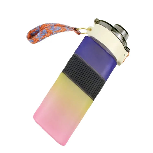 18/24/30 oz Sports Square Water Bottle with Straw Flip Lid
