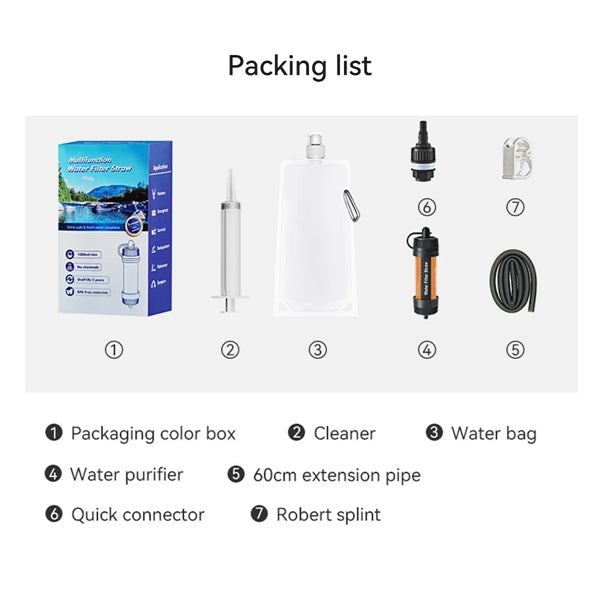 Outdoor Portable Personal Water Filter Straw