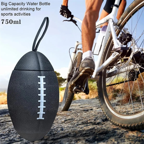 Portable Collapsible Silicone Rugby Sports Bottle