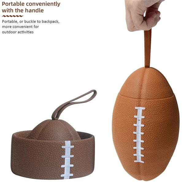 Portable Collapsible Silicone Rugby Sports Bottle