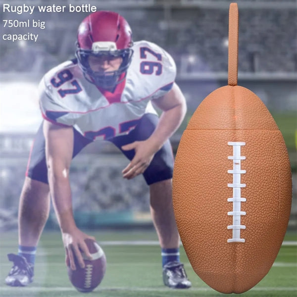 Portable Collapsible Silicone Rugby Sports Bottle