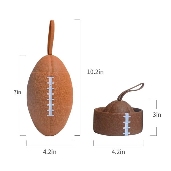 Portable Collapsible Silicone Rugby Sports Bottle