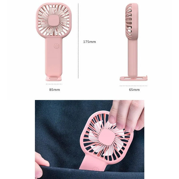 Portable Charge Handheld 3 Speeds Adjustable Fan with Base