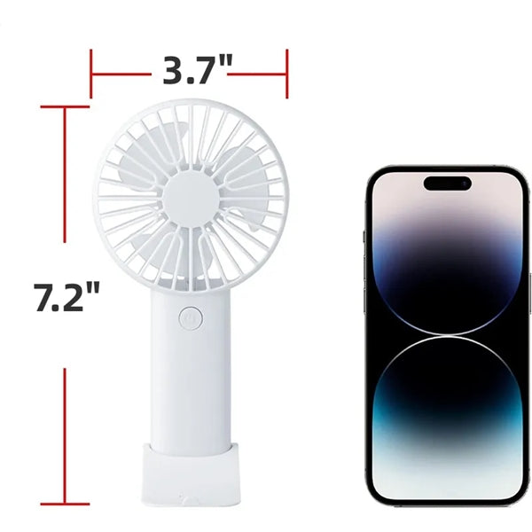 Portable Charge Handheld 3 Speeds Adjustable Fan with Base