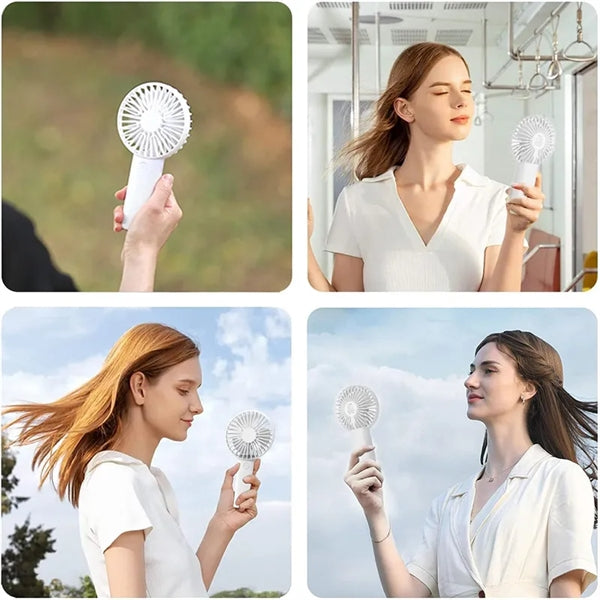 Portable Charge Handheld 3 Speeds Adjustable Fan with Base