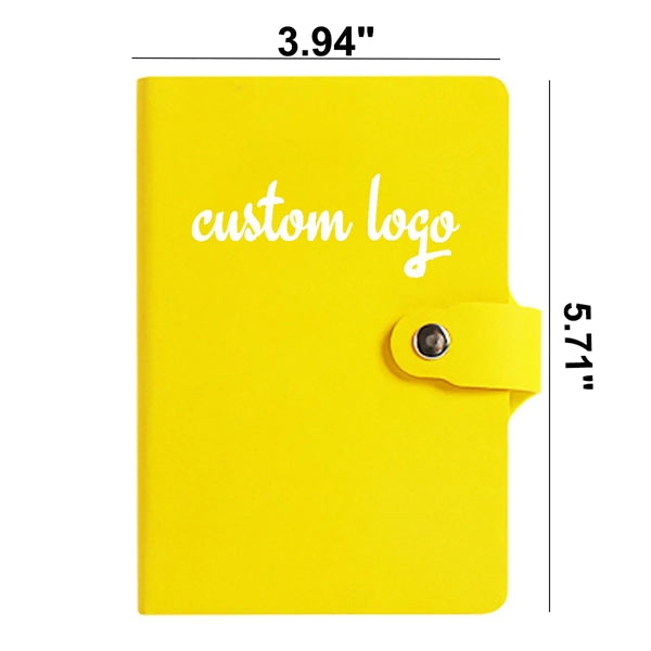 A6 Buckle Can Be Inserted Pen Pu Leather Notebook